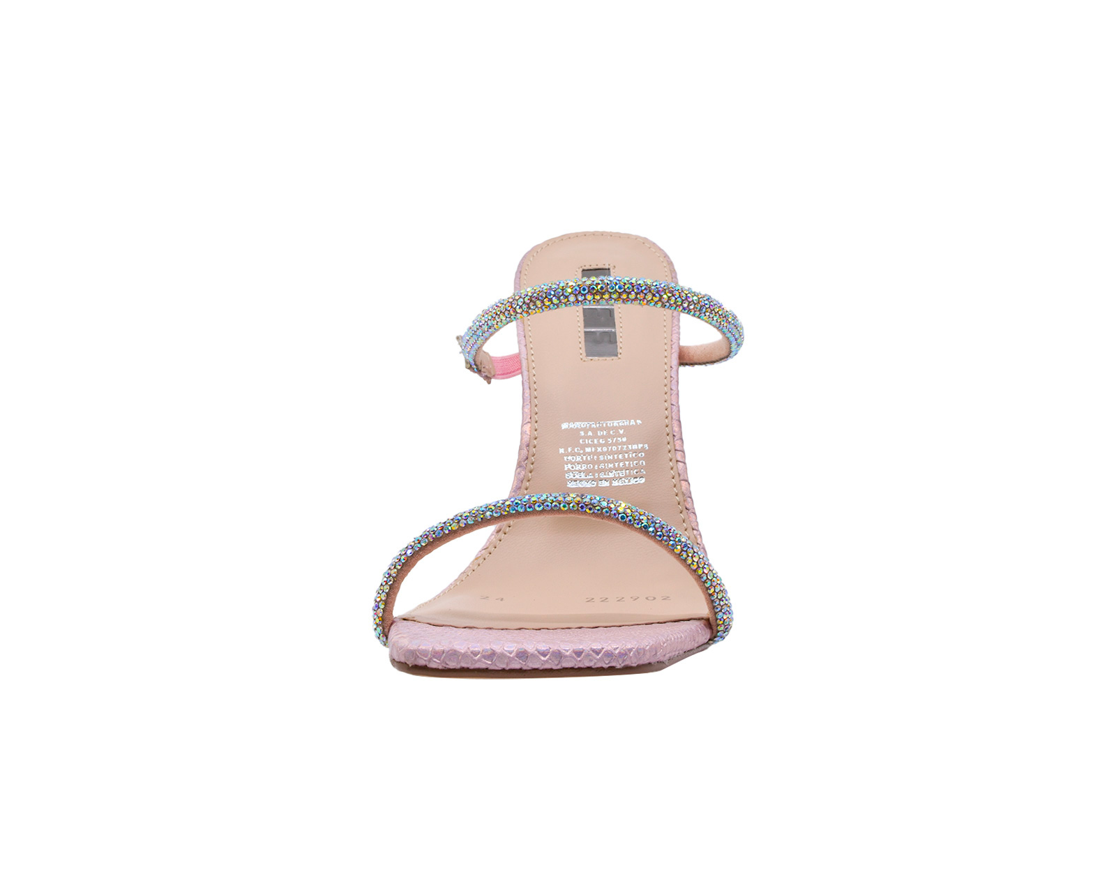 Sandalia con Brillos en Ajuste Rosa Efe