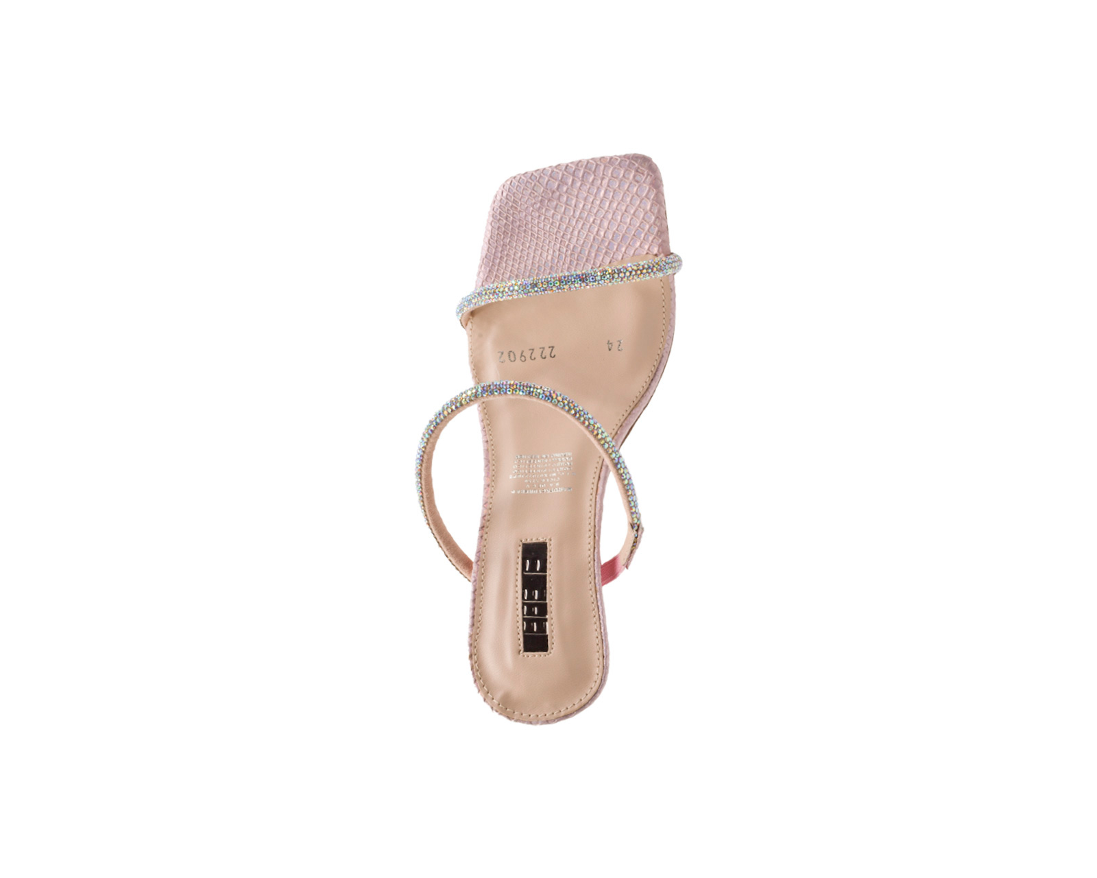 Sandalia con Brillos en Ajuste Rosa Efe